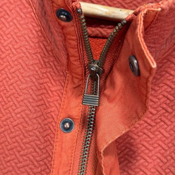 Carbon 2 Cobalt Sweater Jacket Men Medium Orange Full Zip Snap Cotton Blend - Picture 5 of 9